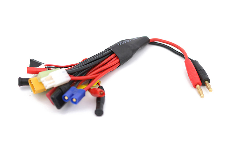 AMASS航模車模船模用多功能電源充電連接線，帶常見插頭 AM-5008